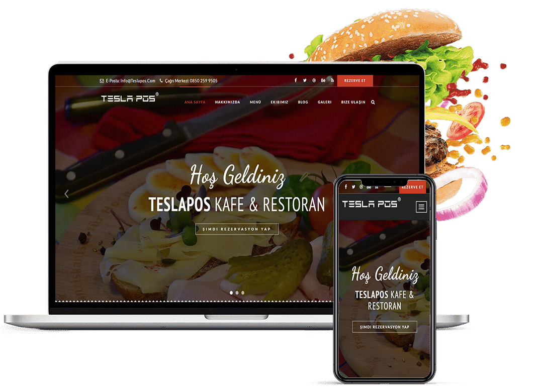 TeslaPOS Web Store | Restoran Web Sitesi, Online Sipariş Sistemi Banner