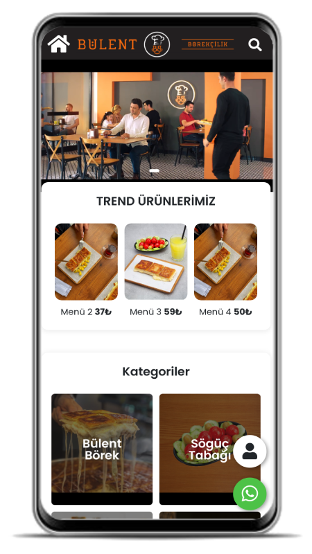 teslapos Dijital QR Menü, Restoran Menü Programı, Karekodlu Menü Sistemi, Giriş ekranı