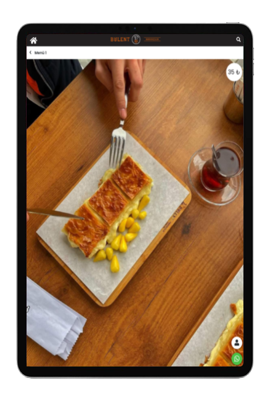 TeslaPOS Tablet Menü ve iPad menü sistemi - Kategoriler ekranı