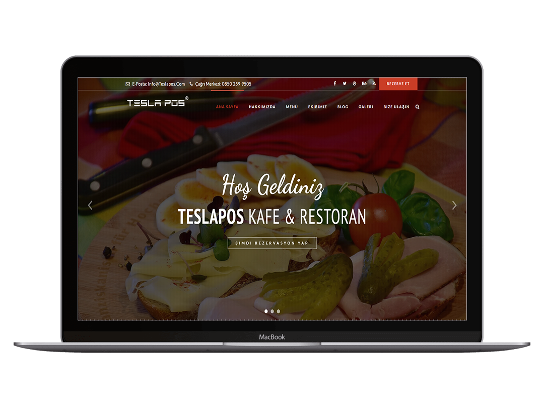 TeslaPOS Web Store | Restoran Web Sitesi, Online Sipariş Sistemi - Webstore Anasayfa Ekranı
